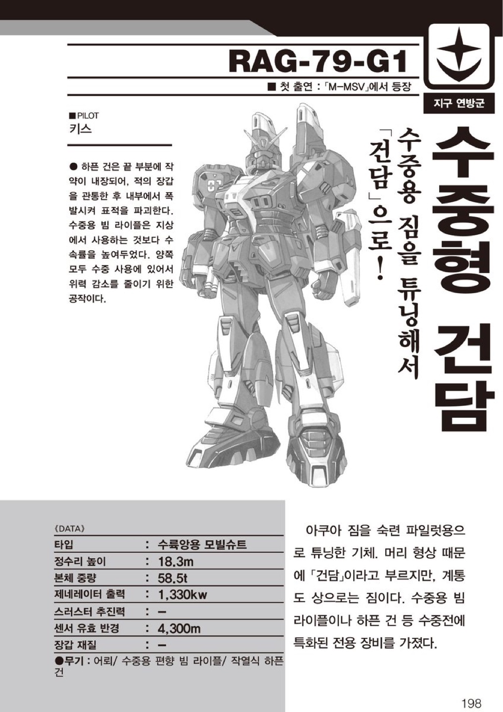 Hg 클럽G - GTO MSD 수중형 건담 