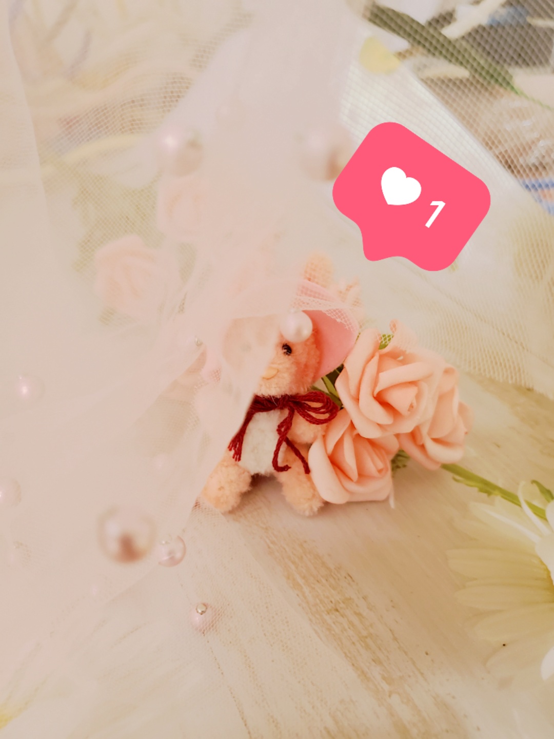 샤랄랄라 베일 너머로 살짝 보이는 토낑이
