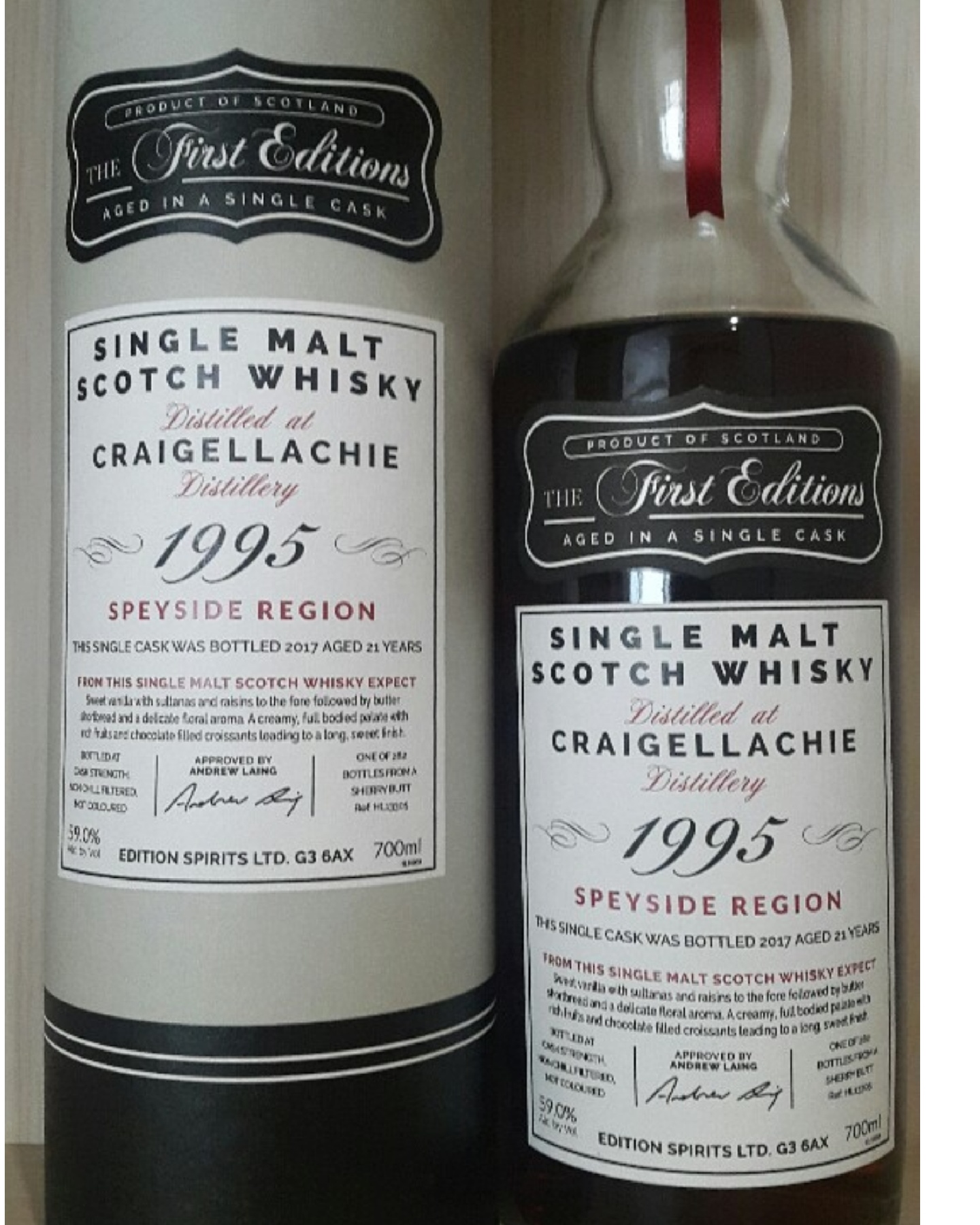 Craigellachie 21 years, 59%, (first edition, IB)