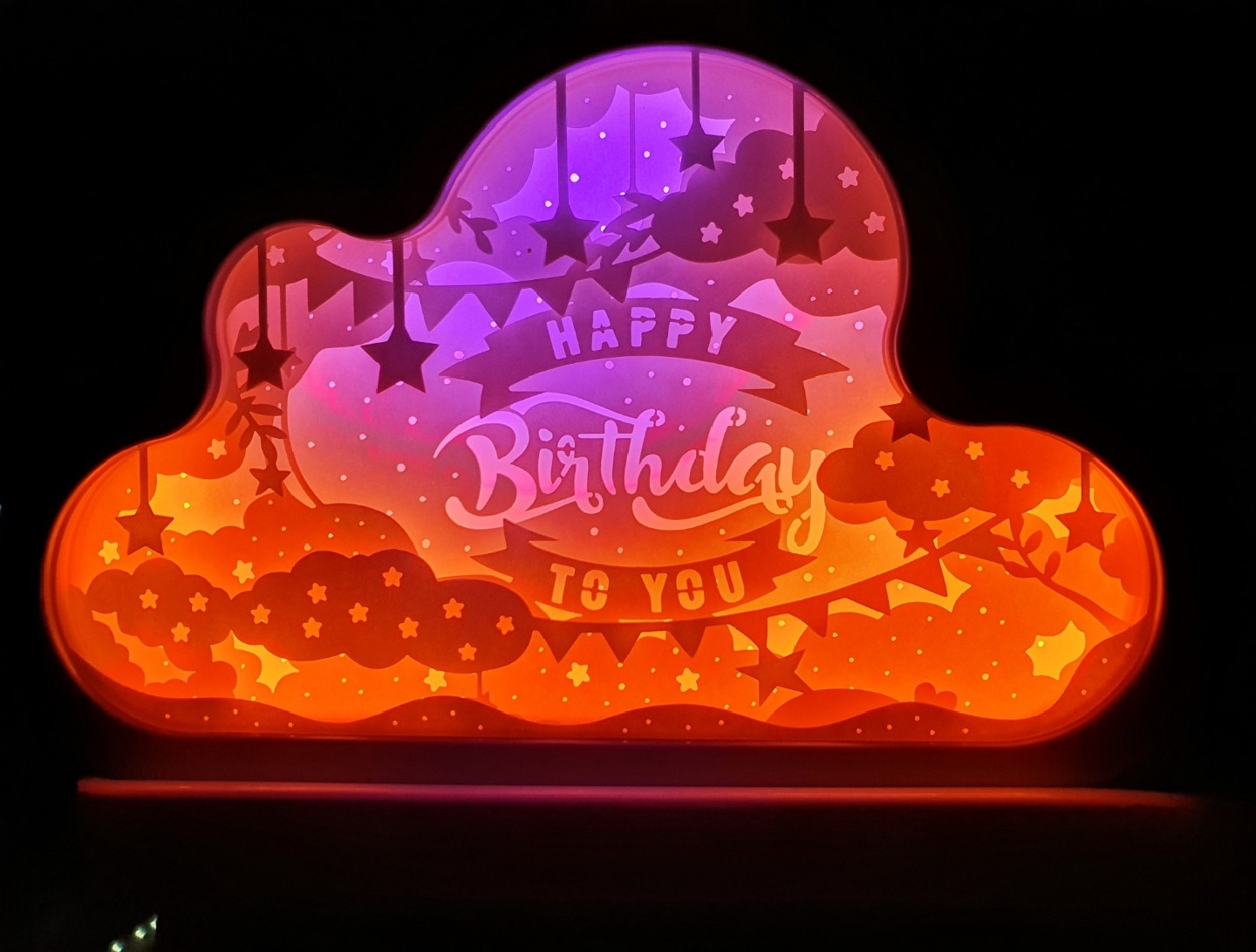 [오로라 구름 무드등] LED 충전식 선셋 수면등 - 생일 축하 선물 친구 집들이 조카