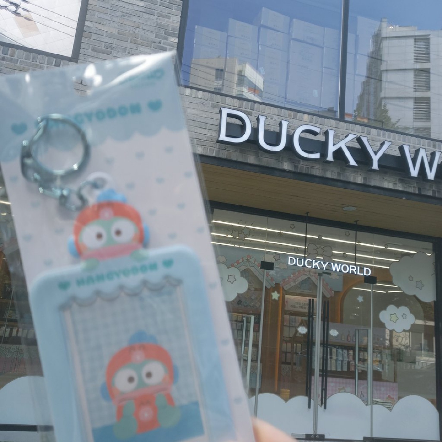 홍대 오프라인 더키월드 다녀왔어요🤍💙
