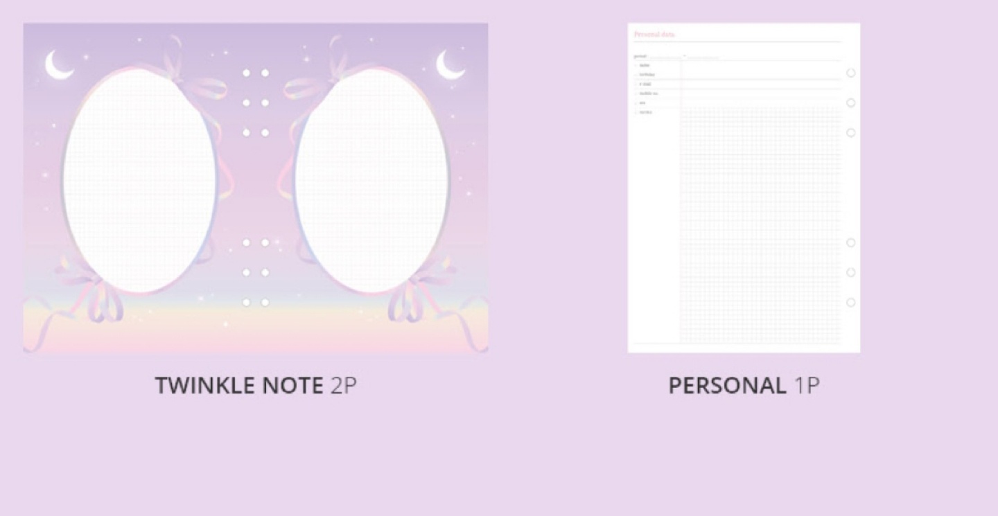 [A6]  트윙클 문라잇 6공 다이어리💕💜🦄