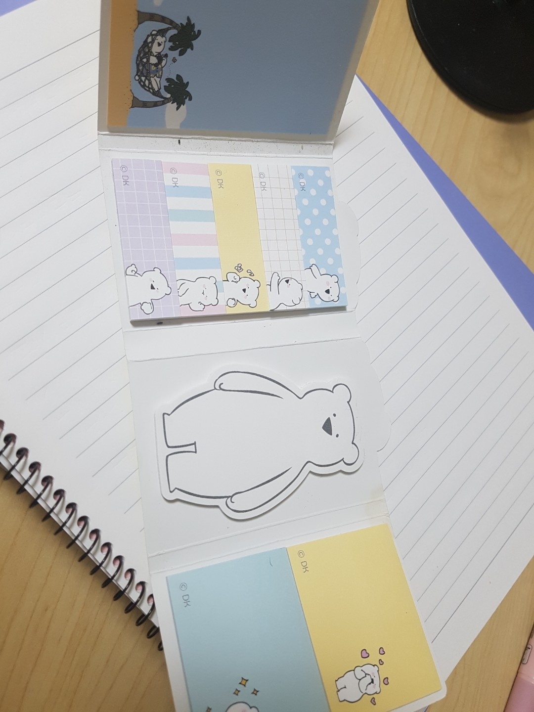 오버액션 곰 4단메모지
