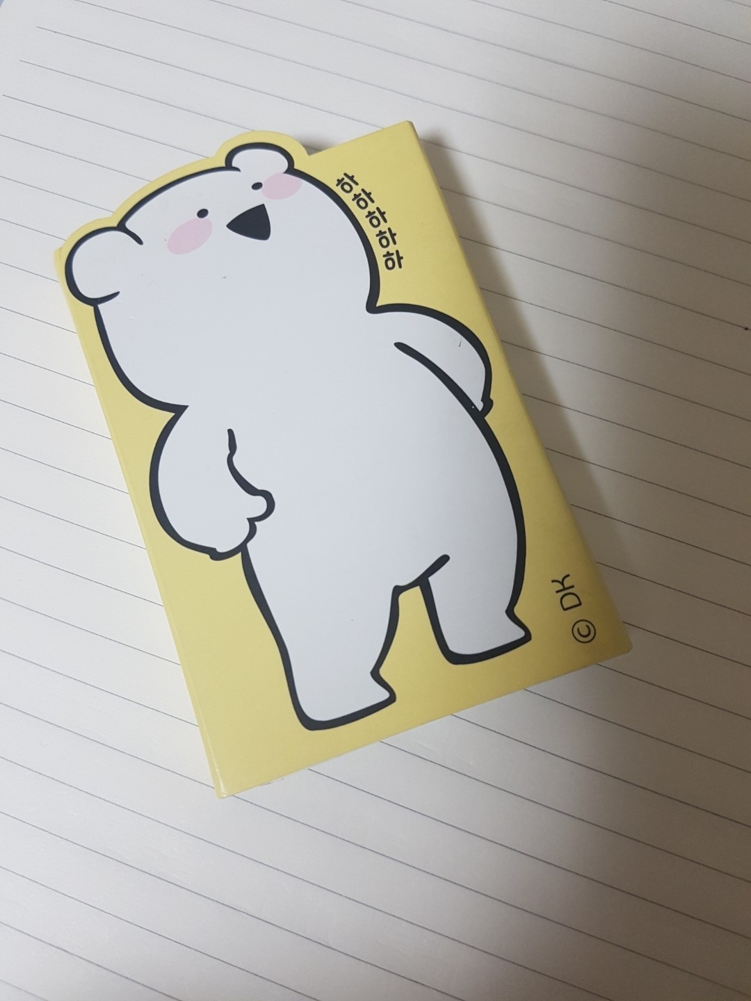 오버액션 곰 4단메모지