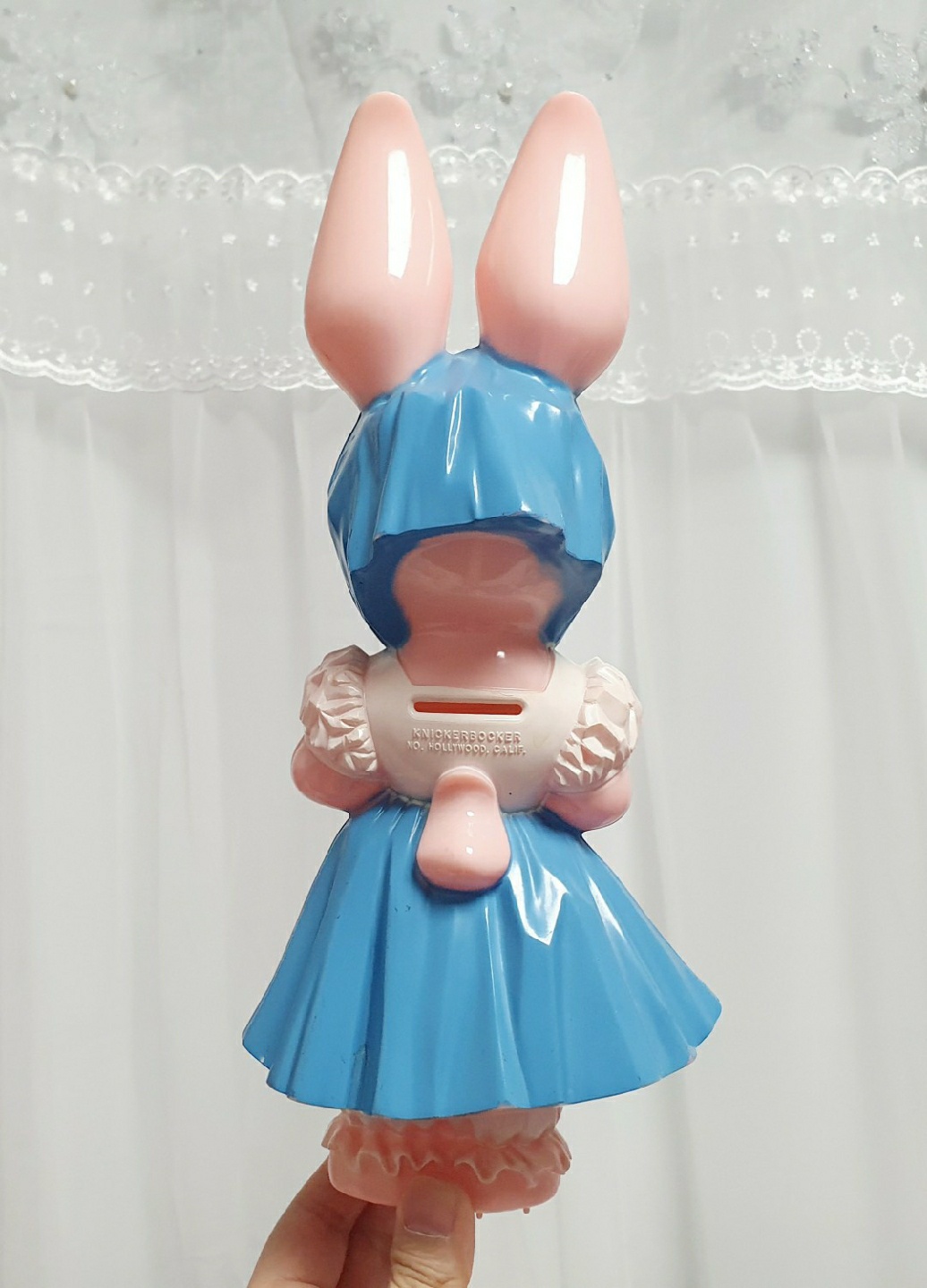 빈티지 노란안경 토끼 저금통