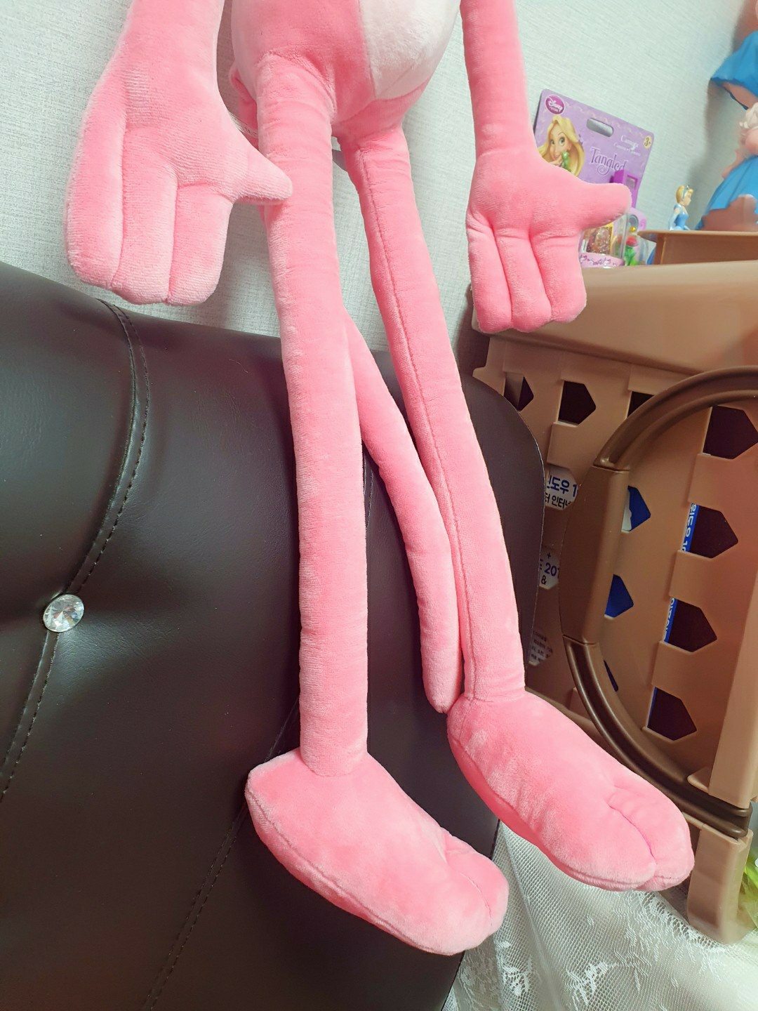 진홍색 핑크팬더 대형 인형