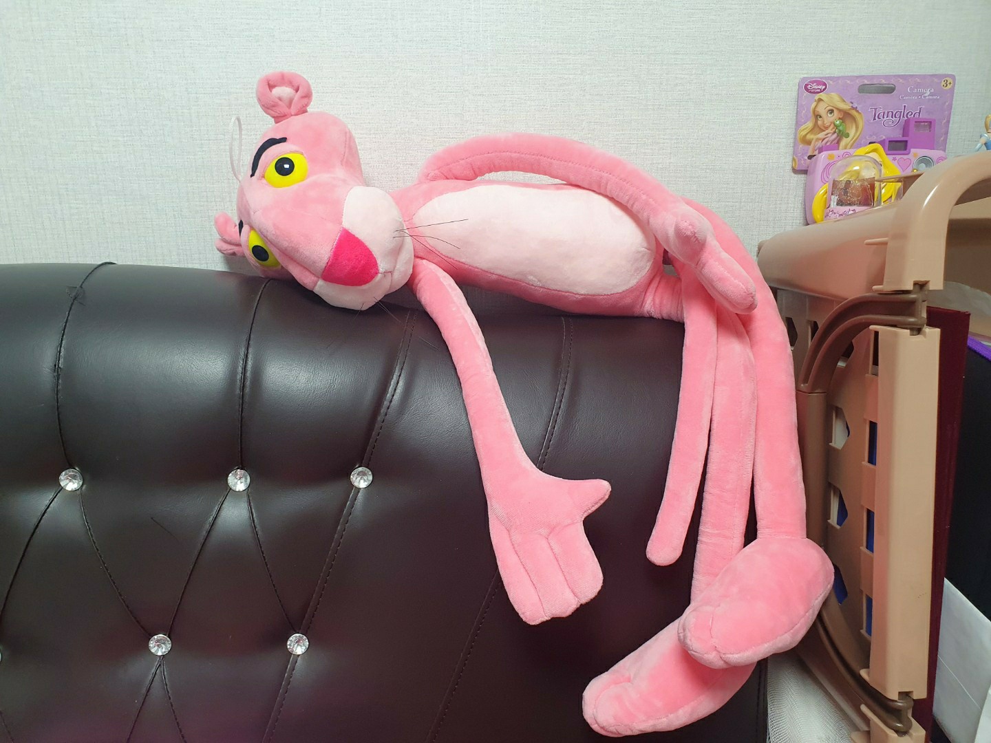 진홍색 핑크팬더 대형 인형