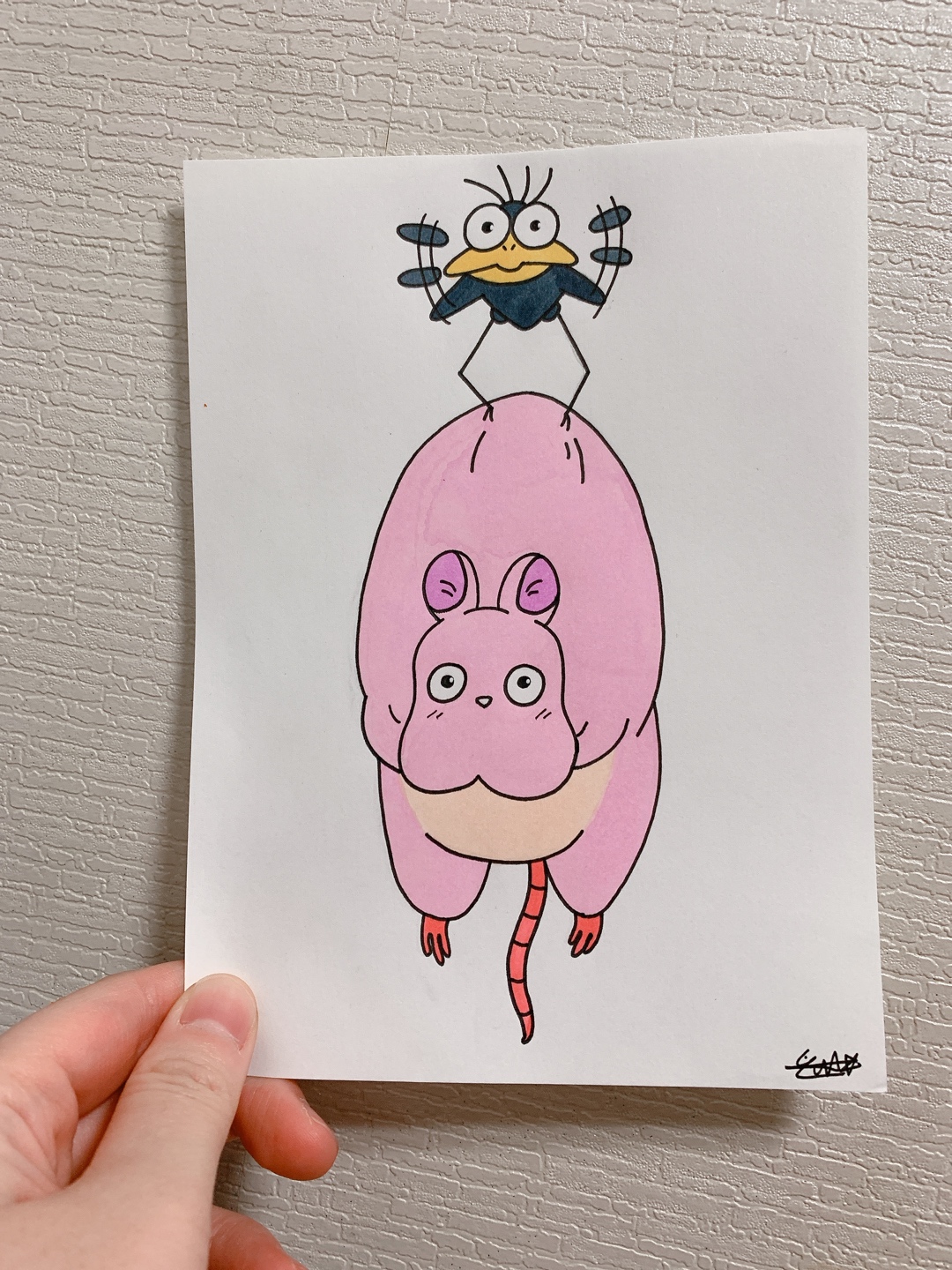 직접 그린 센과 치히로의 행방불명 쥐🐭