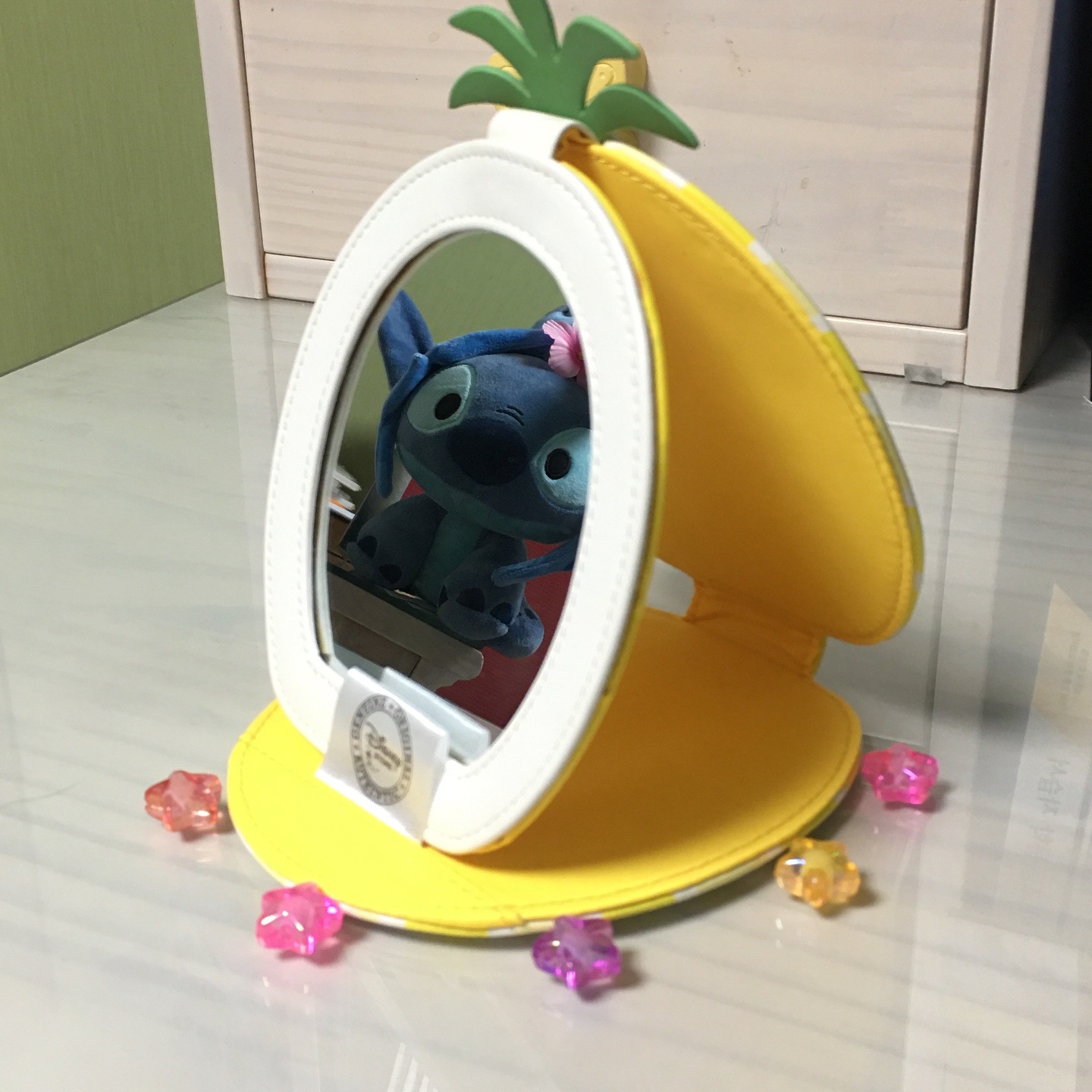 접이식 파인애플 스티치 거울✨