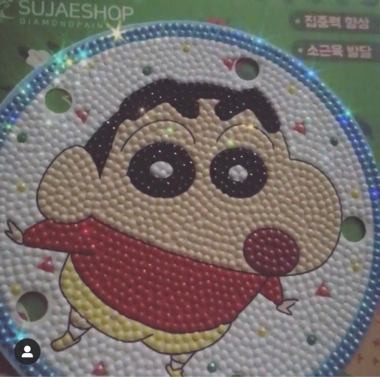 짱구 보석십자수 무드등