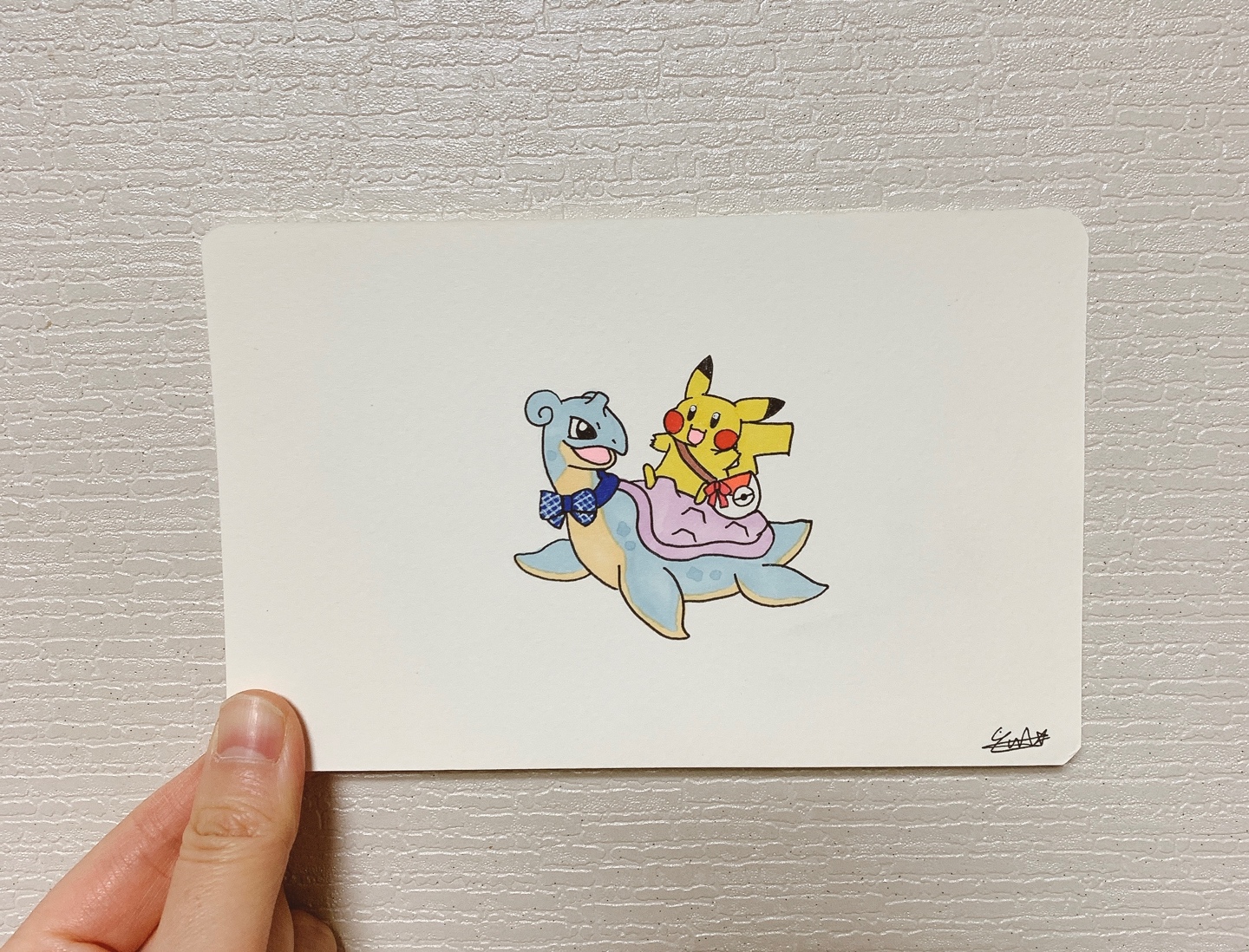 직접 그린 라프라스 + 피카츄 💙💛