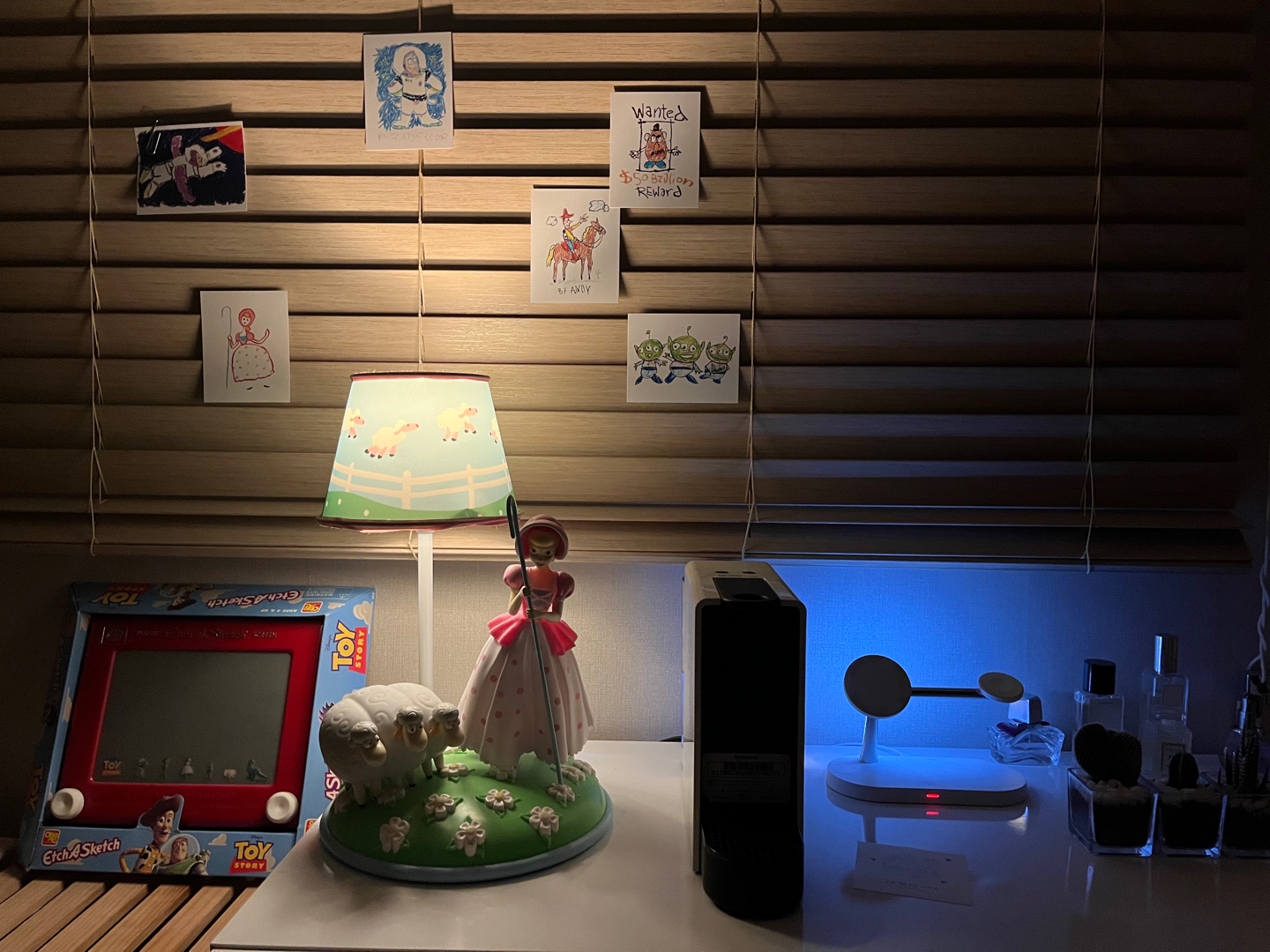 토이스토이 엽서와 보핍조명~