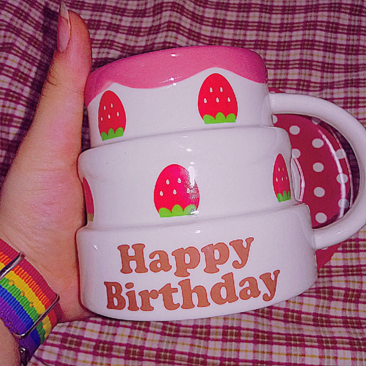 케키깔 케이크 머그잔٩(ˊᗜˋ)و🍓🎂