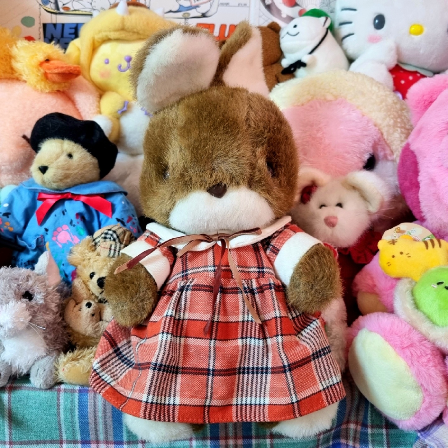 🎀체크무늬 원피스 토끼인형🐰