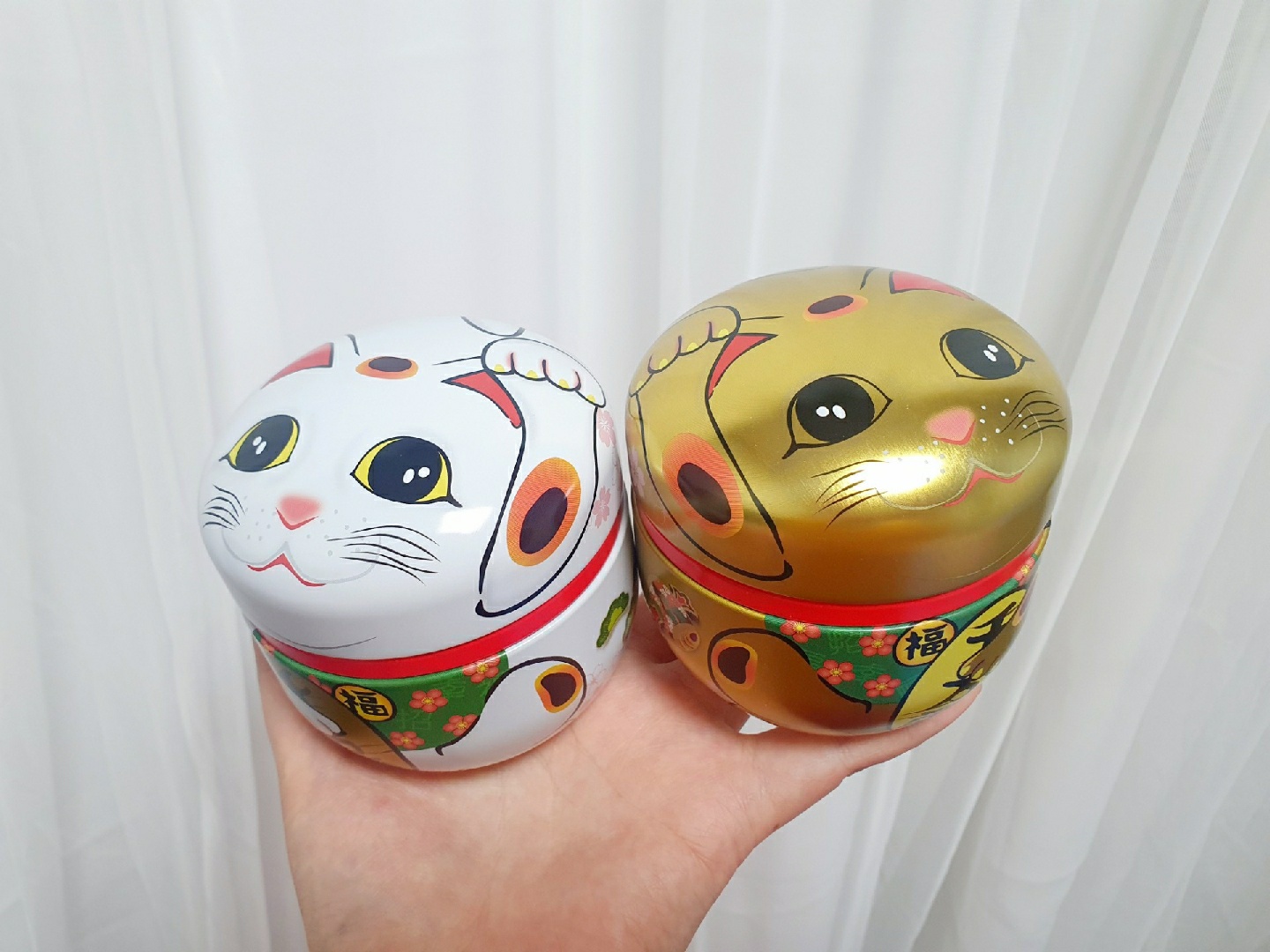 마네키네코 찻잎통 set(택포)