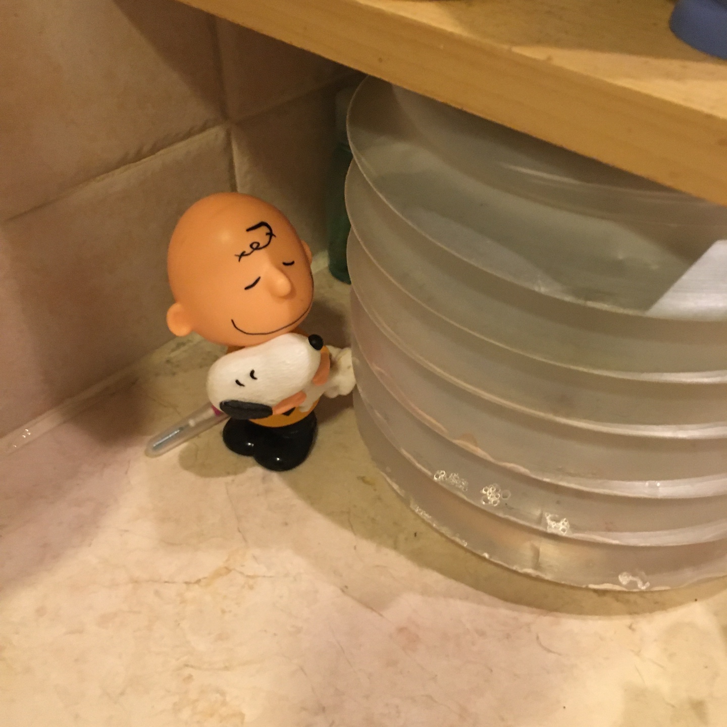 화장실에 있는 대1머리 빡빡이와 강아지