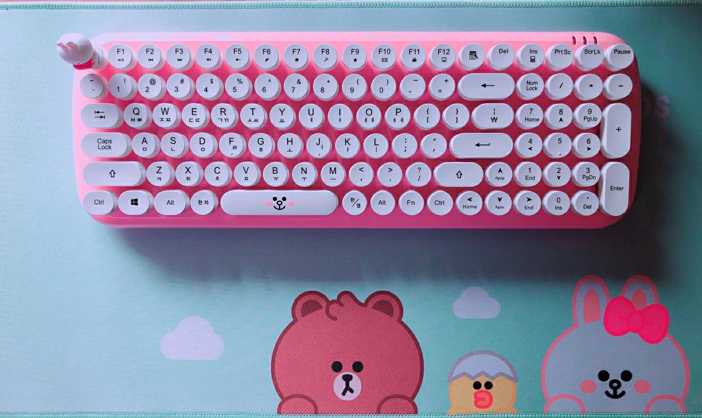[로이체] 라인프렌즈 풀버전 무선 레트로 키보드 39,900원