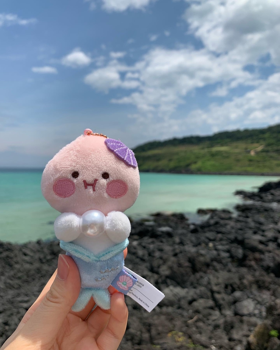 인어피치와 바다에 왔어요!