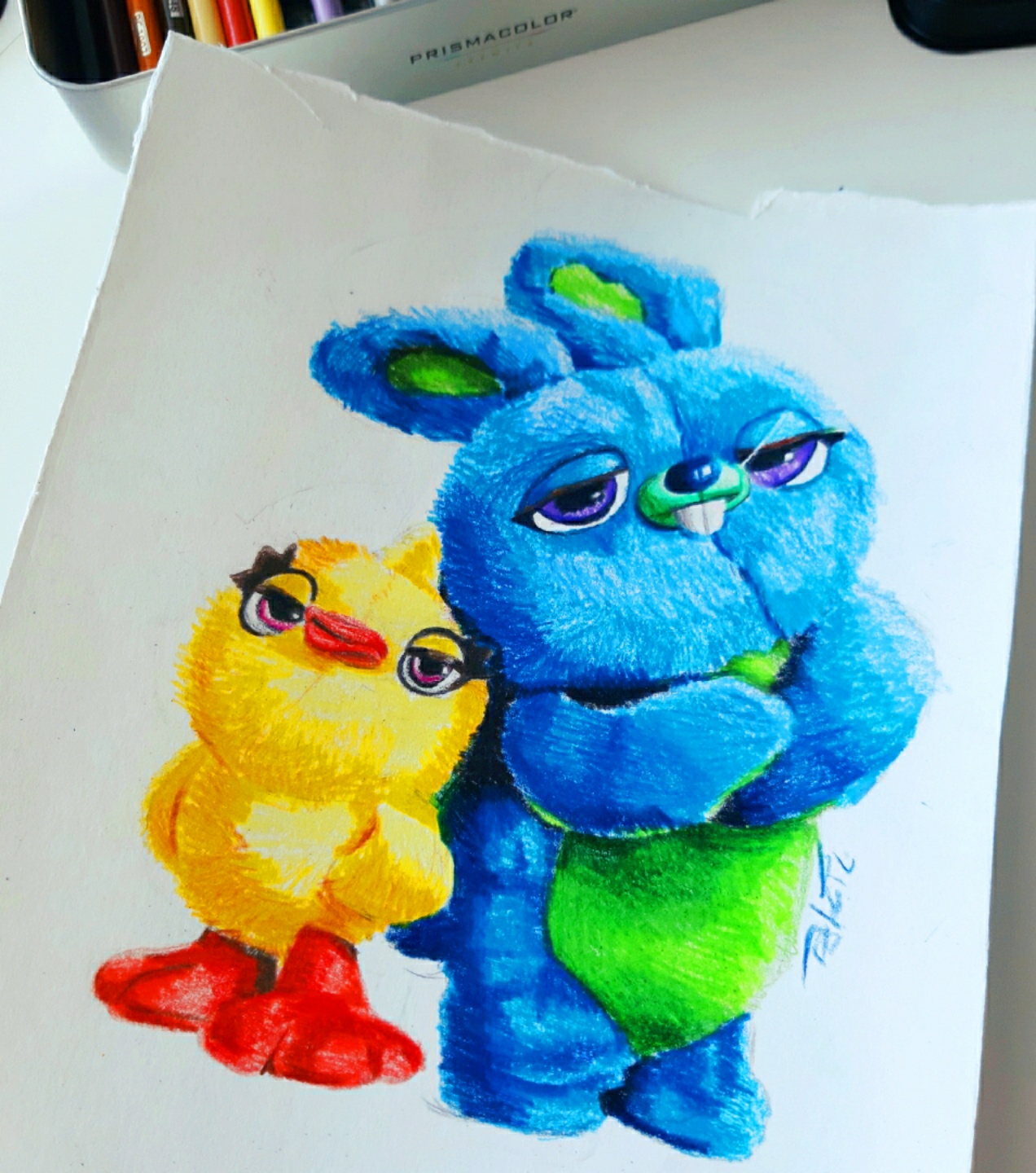더키버니 색연필그림