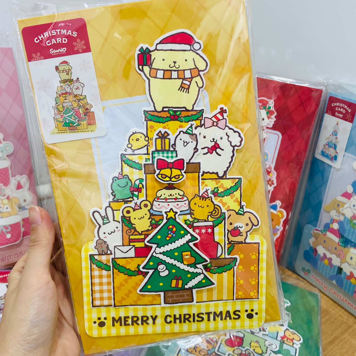 산리오 크리스마스 트리 카드🎄