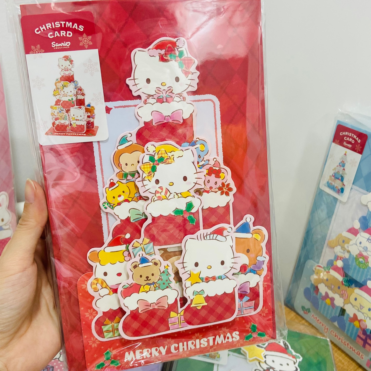산리오 크리스마스 트리 카드🎄