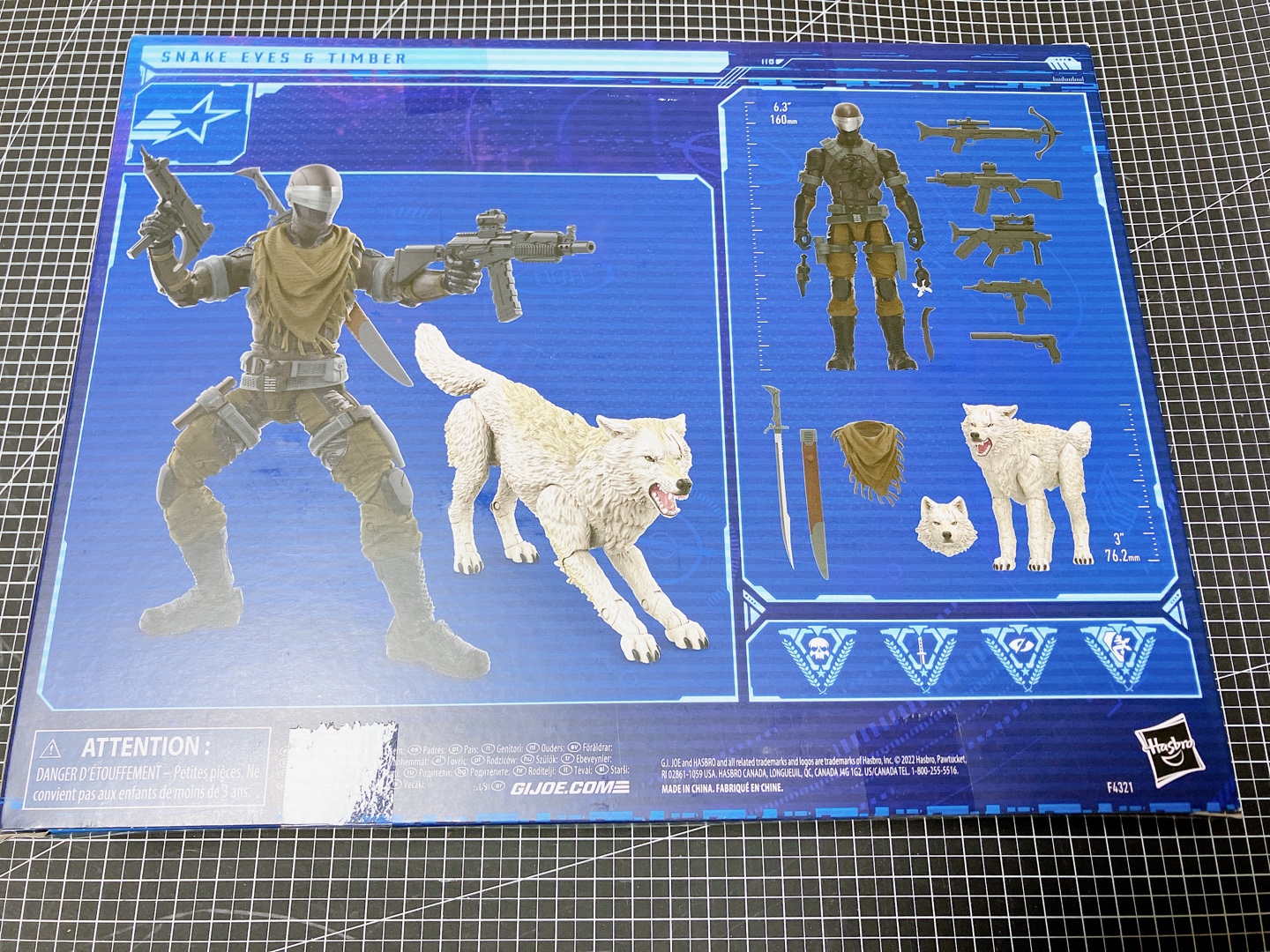 GI JOE CLASSIFIED SERIES ACTION FIGURES - SNAKE EYES AND TIMBER TWIN PACK 