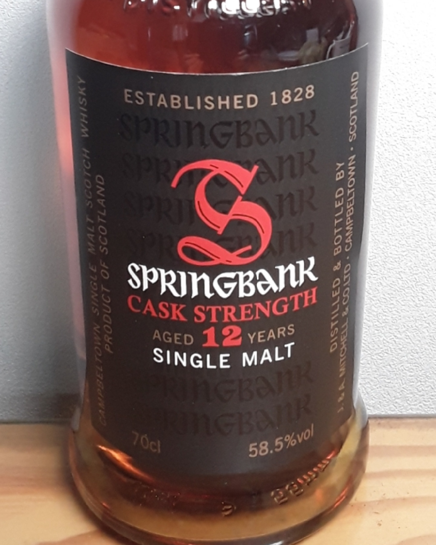 Springbank 12 years cask strength, 58.5%
