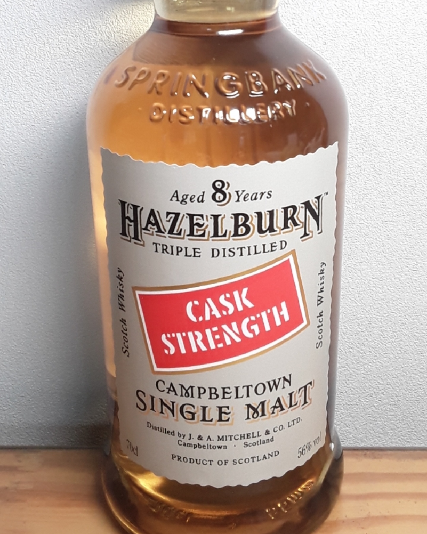 Hazelburn 8 years cask strength, 56%