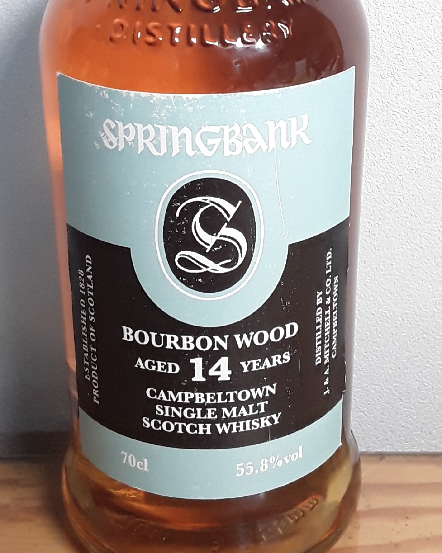 Springbank 14 years bourbon wood, 55.8%