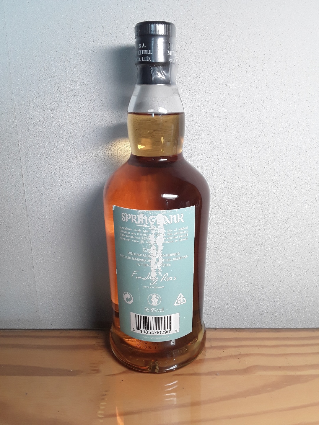 Springbank 14 years bourbon wood, 55.8%