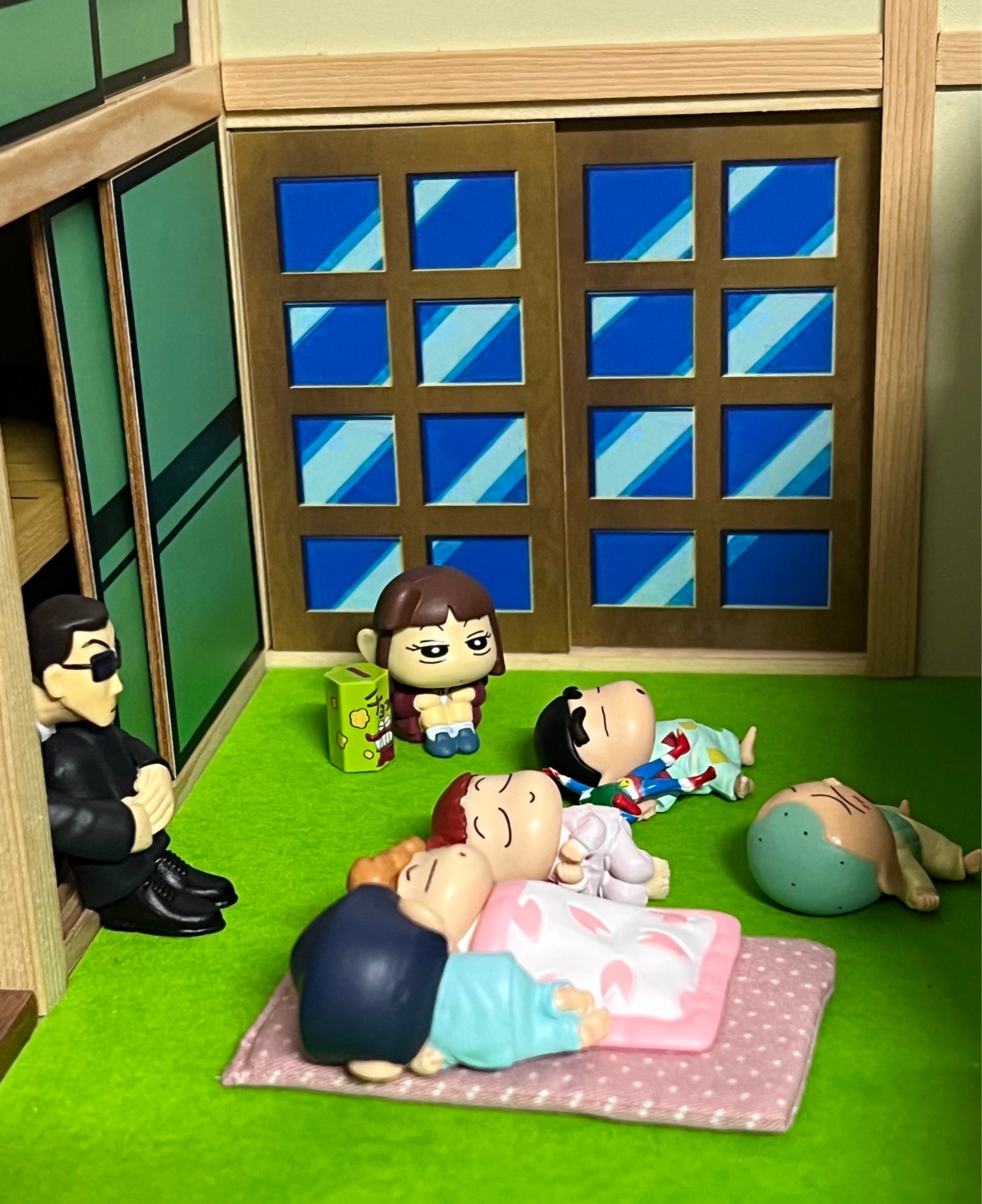 짱구는못말려 잘자요 피규어 기다림 피규어 수지,흑곰💤