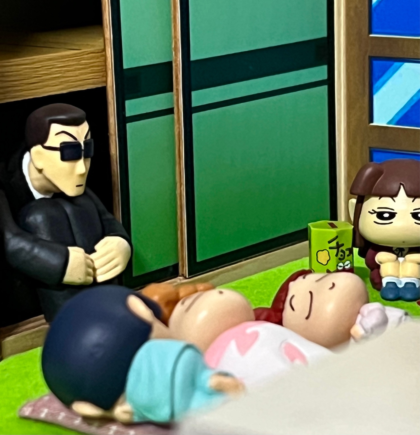 짱구는못말려 잘자요 피규어 기다림 피규어 수지,흑곰💤