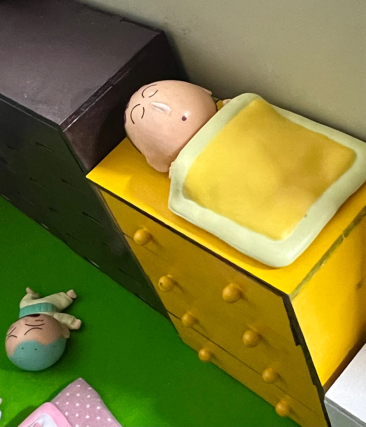 짱구는못말려 잘자요 피규어 기다림 피규어 수지,흑곰💤