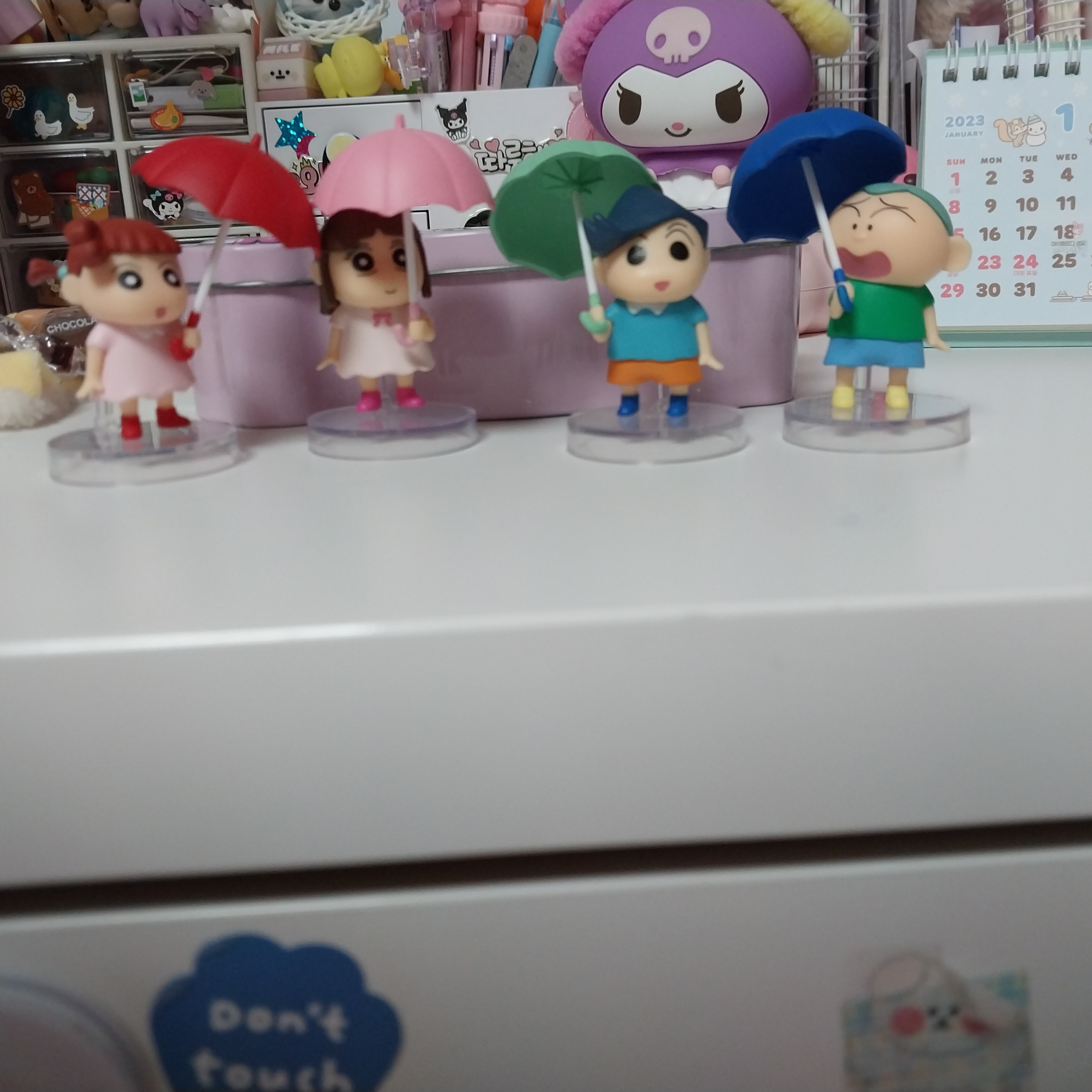 짱구 우산 피규어