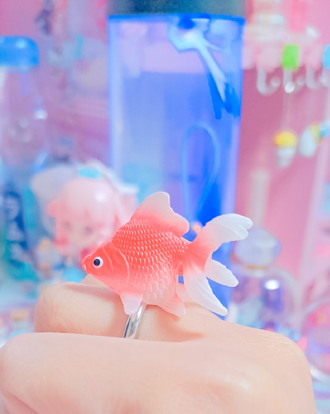 Ringcolle! 반다이 링코레 반지 유비와 금붕어 어항 가챠