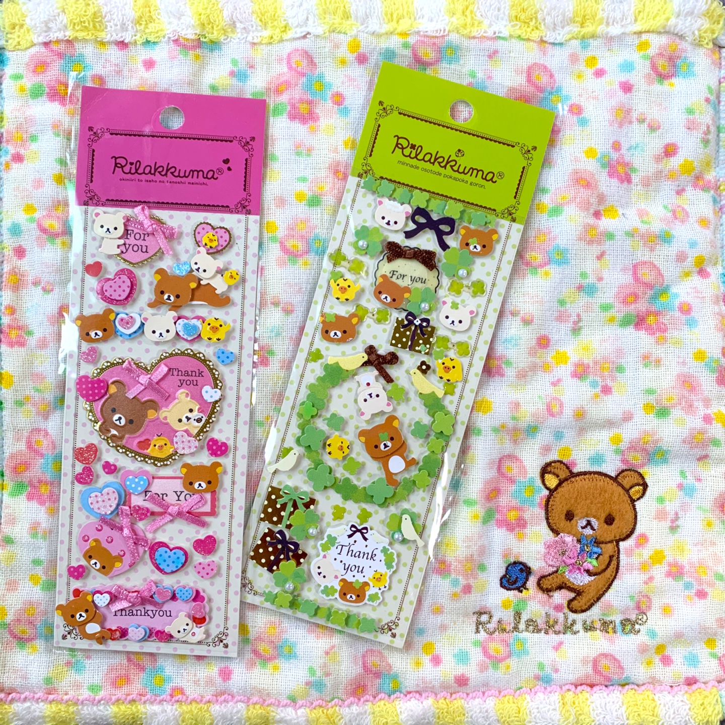 🍀 리락쿠마 스티커 💕 / 🌼 리락쿠마 손수건 💐
