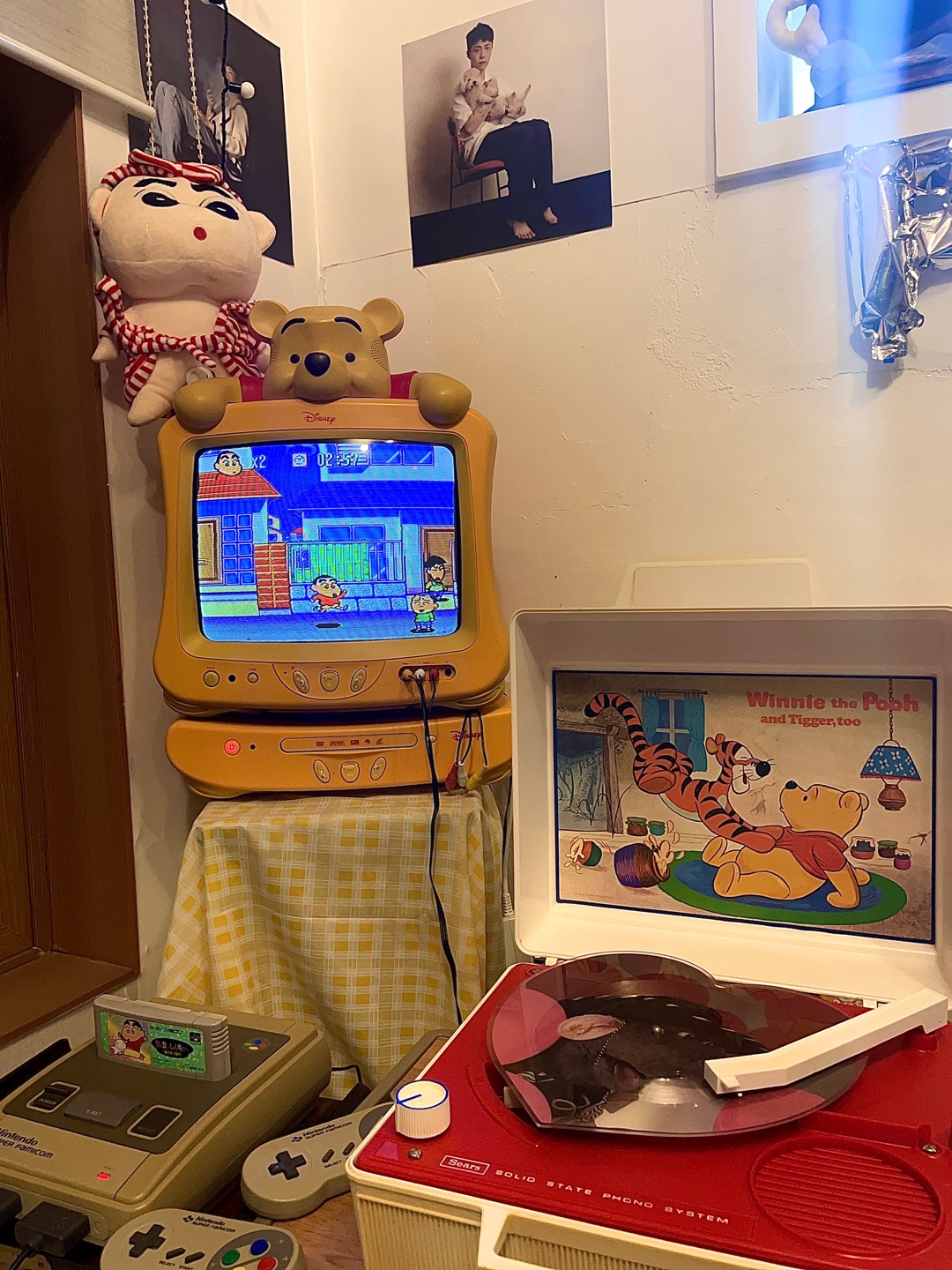 곰돌이 푸우 tv&플레이어&턴테이블