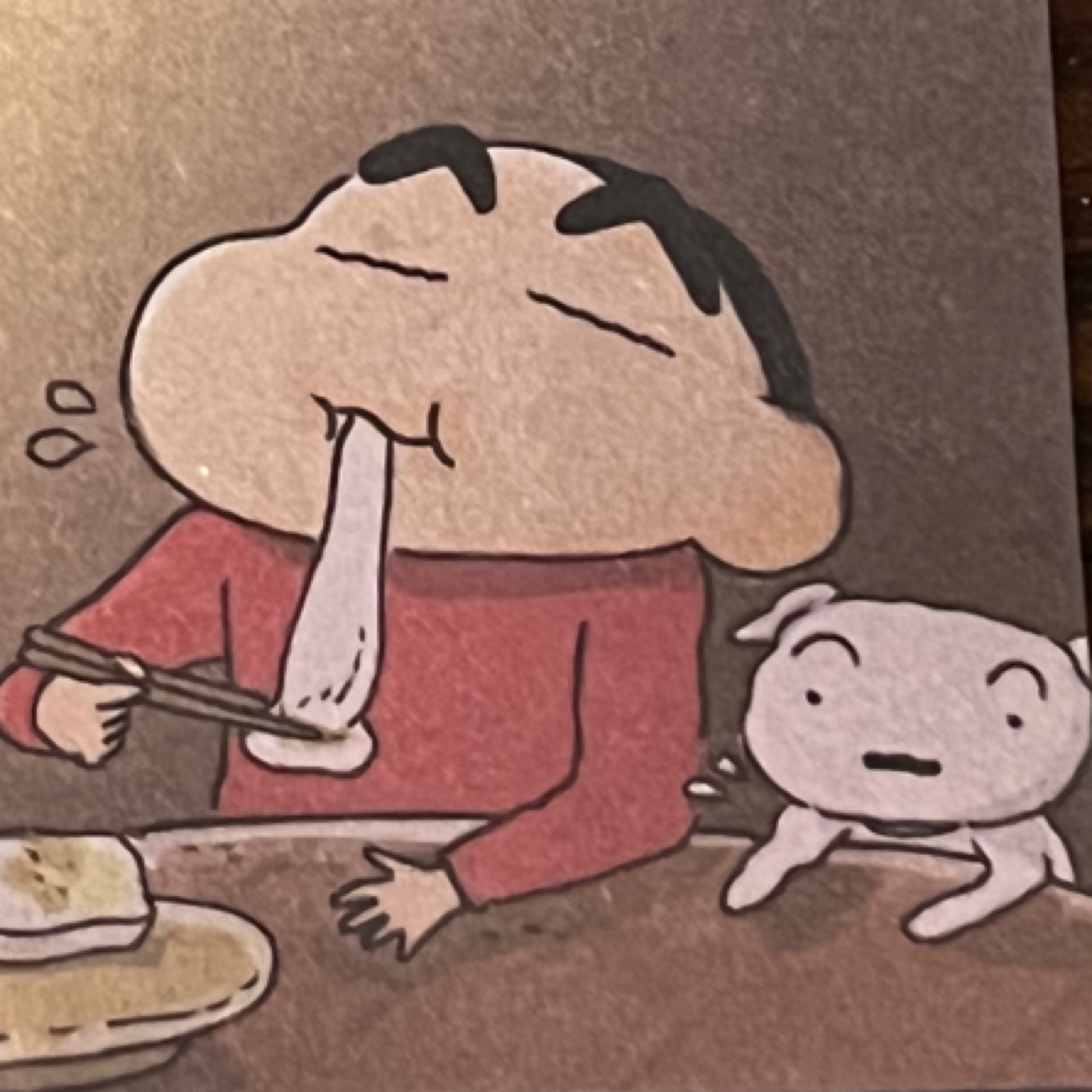 꼬치구이집 메뉴판에 있던 짱구발견!