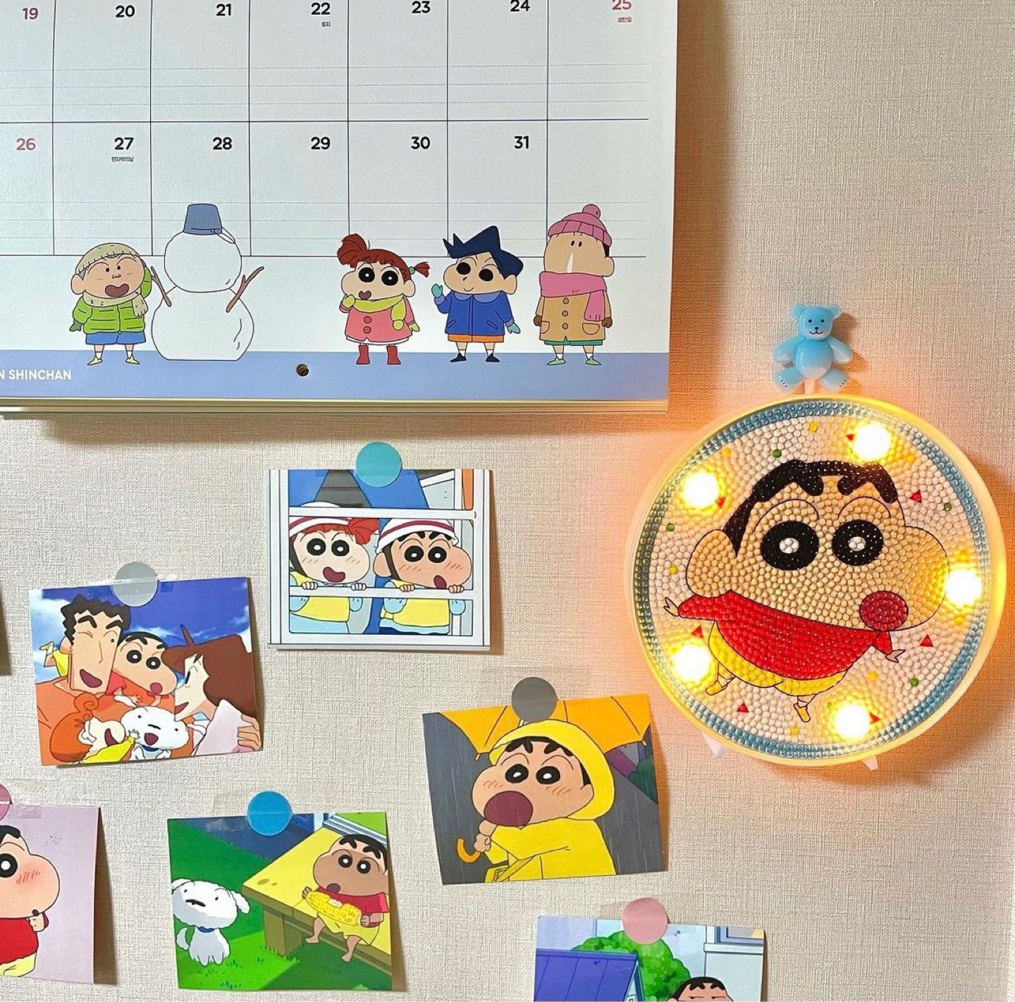 짱구 무드등 보석십자수💡