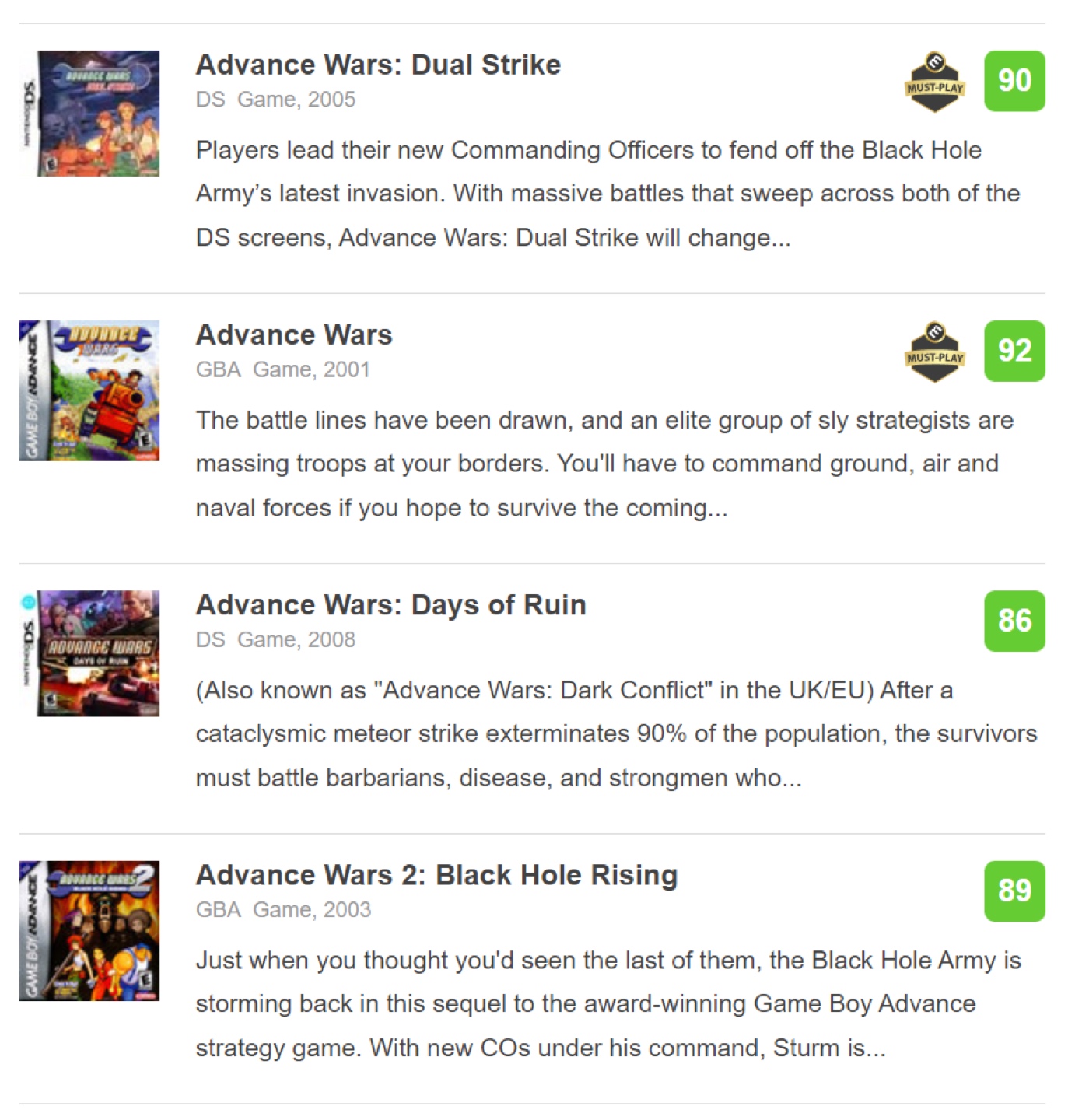 Advance Wars 1+2: Re-Boot Camp
어드밴스 워즈 1+2: 리부트 캠프

