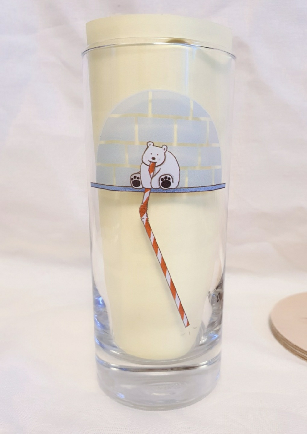 Cosy line - <Polar bear>, <Good day and the cat> glass, coaster