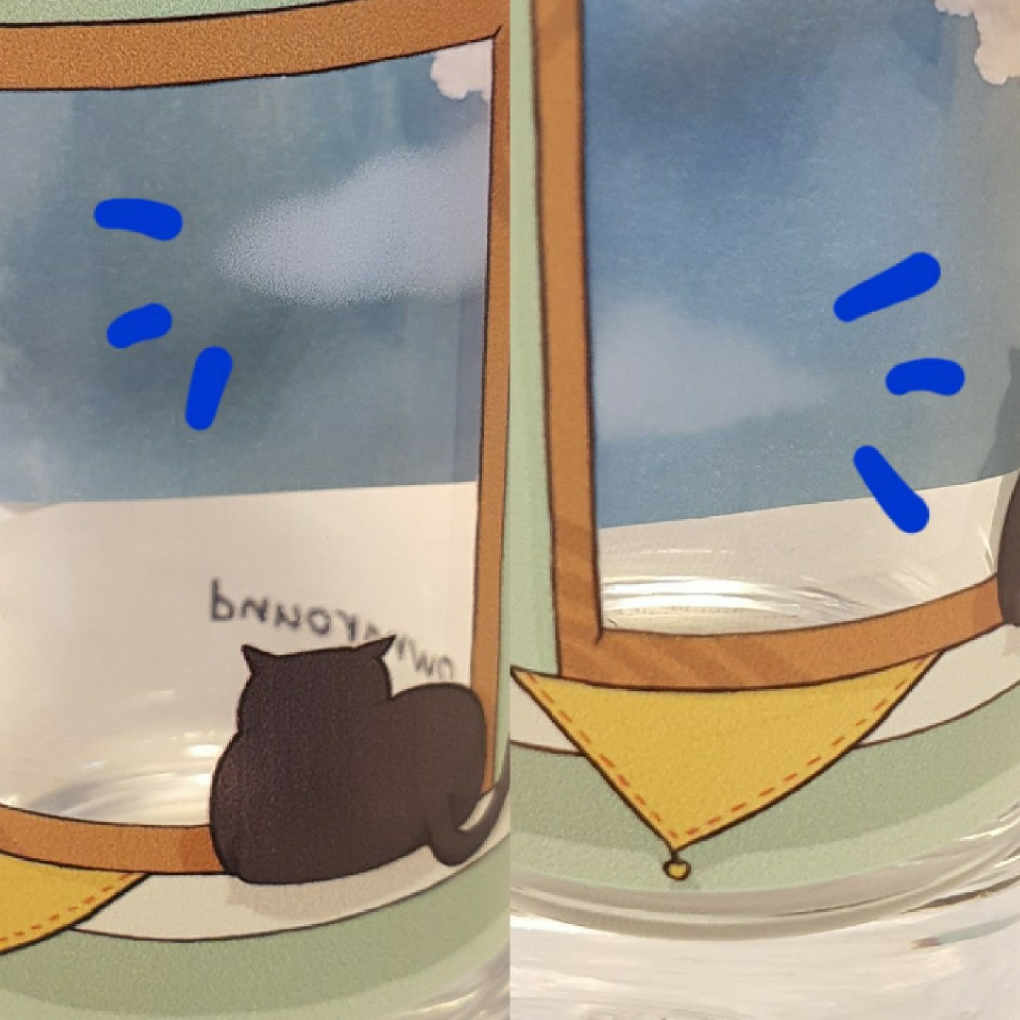 Cosy line - <Polar bear>, <Good day and the cat> glass, coaster