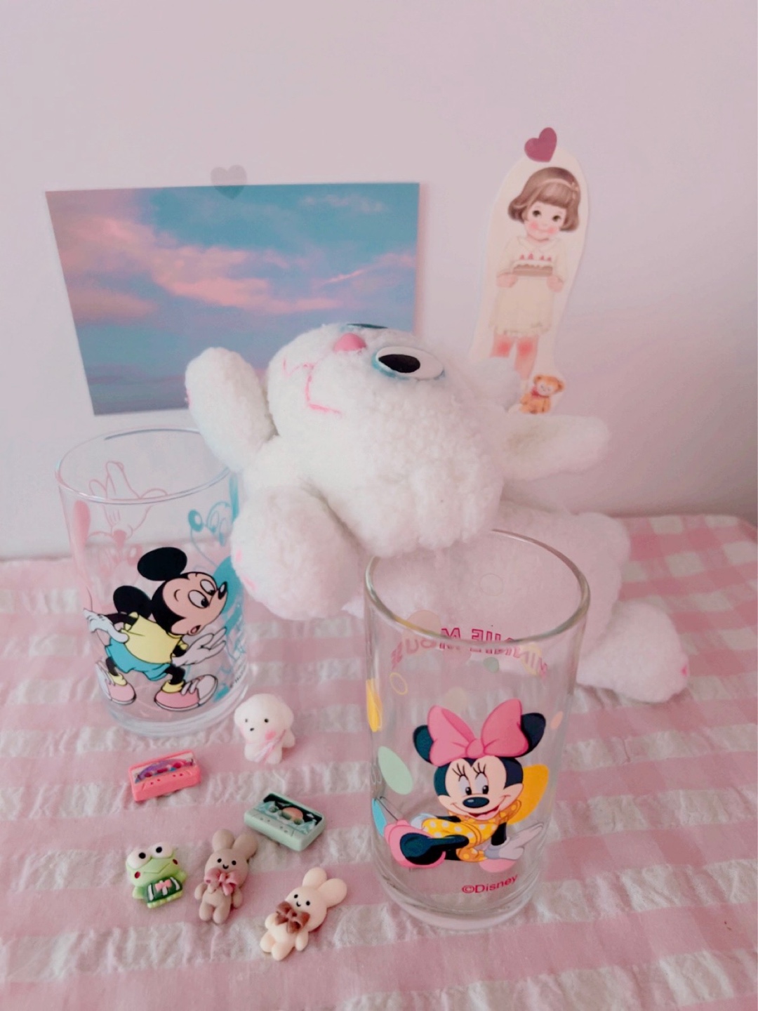 썬더바니&미키미니 빈티지 컵🐰🥛