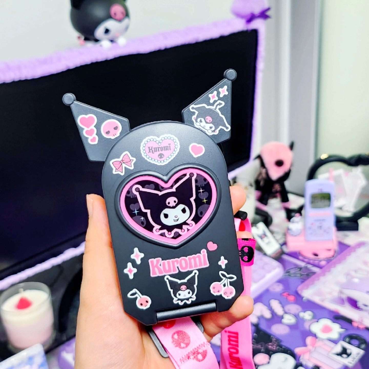 💜쿠로미 핸드폰 선풍기💜