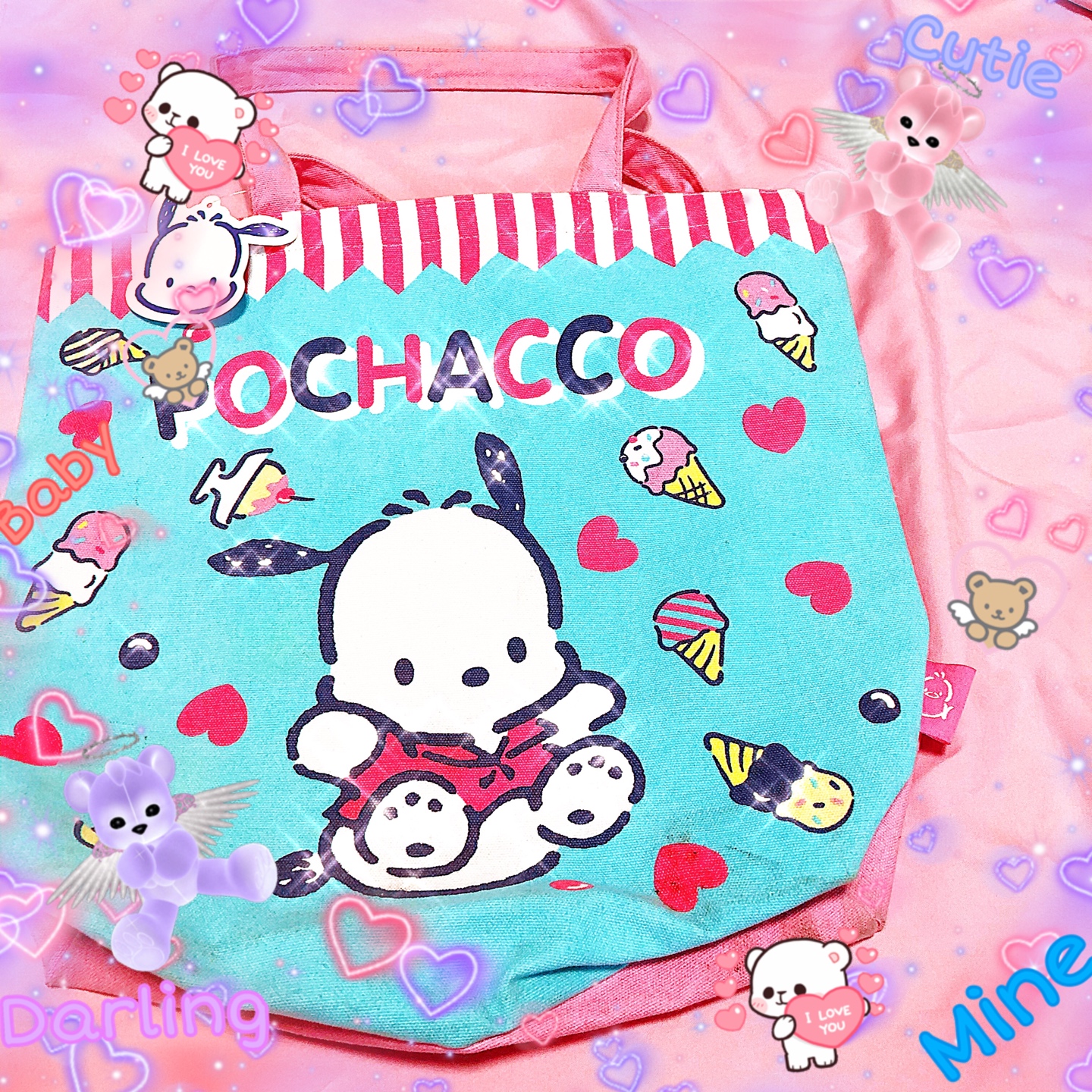 🐶산리오 포챠코 아이스크림 에코백🐶