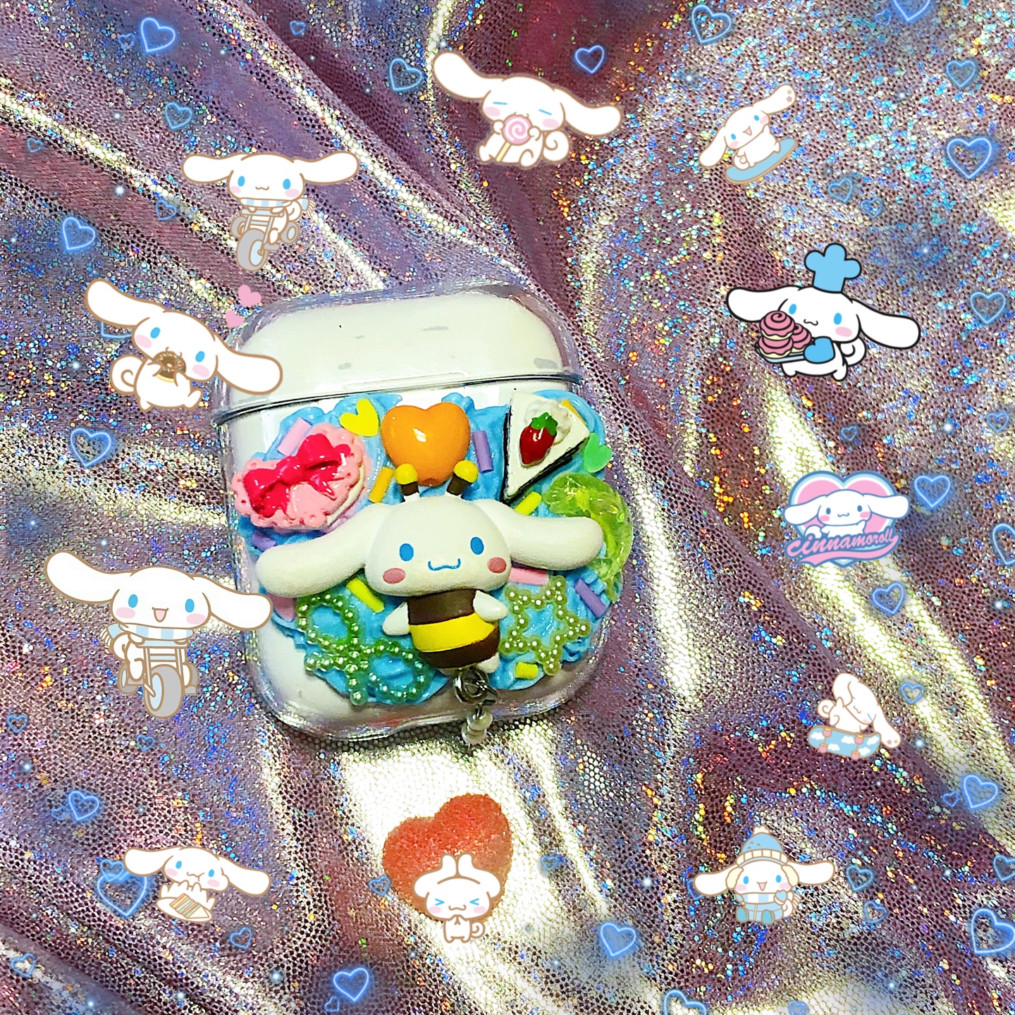 💙시나모롤 데코팟 케이스💙