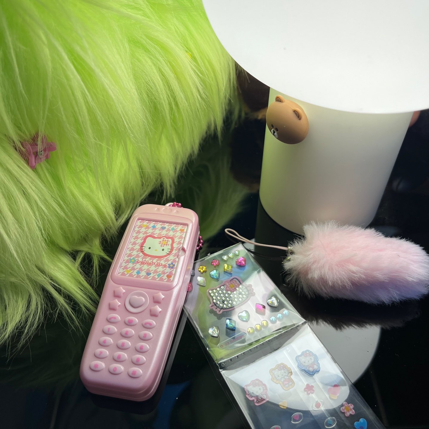 키티 카오하나 피처폰 키링
