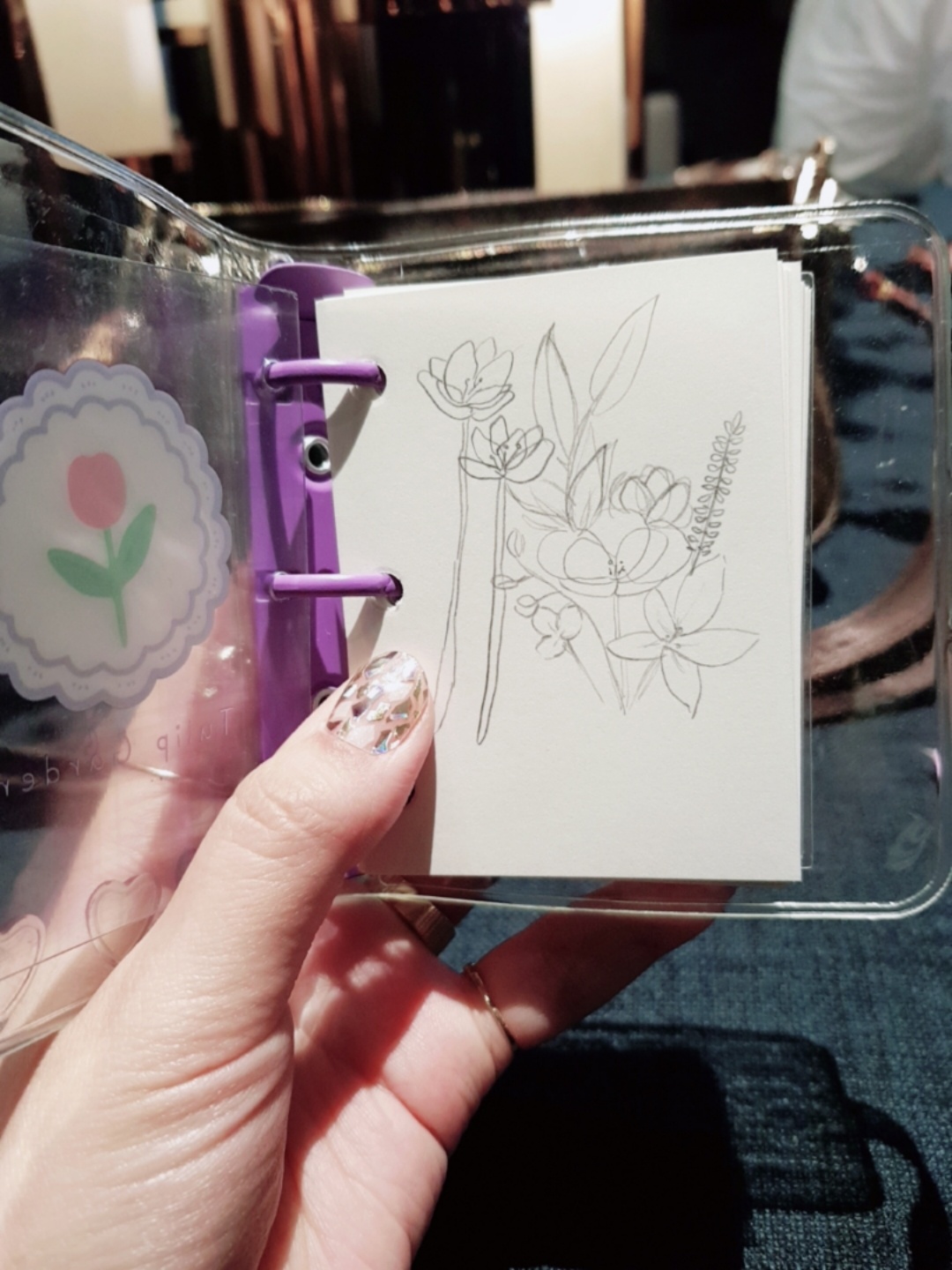 부케보고 그리고싶어져 그린 그림
