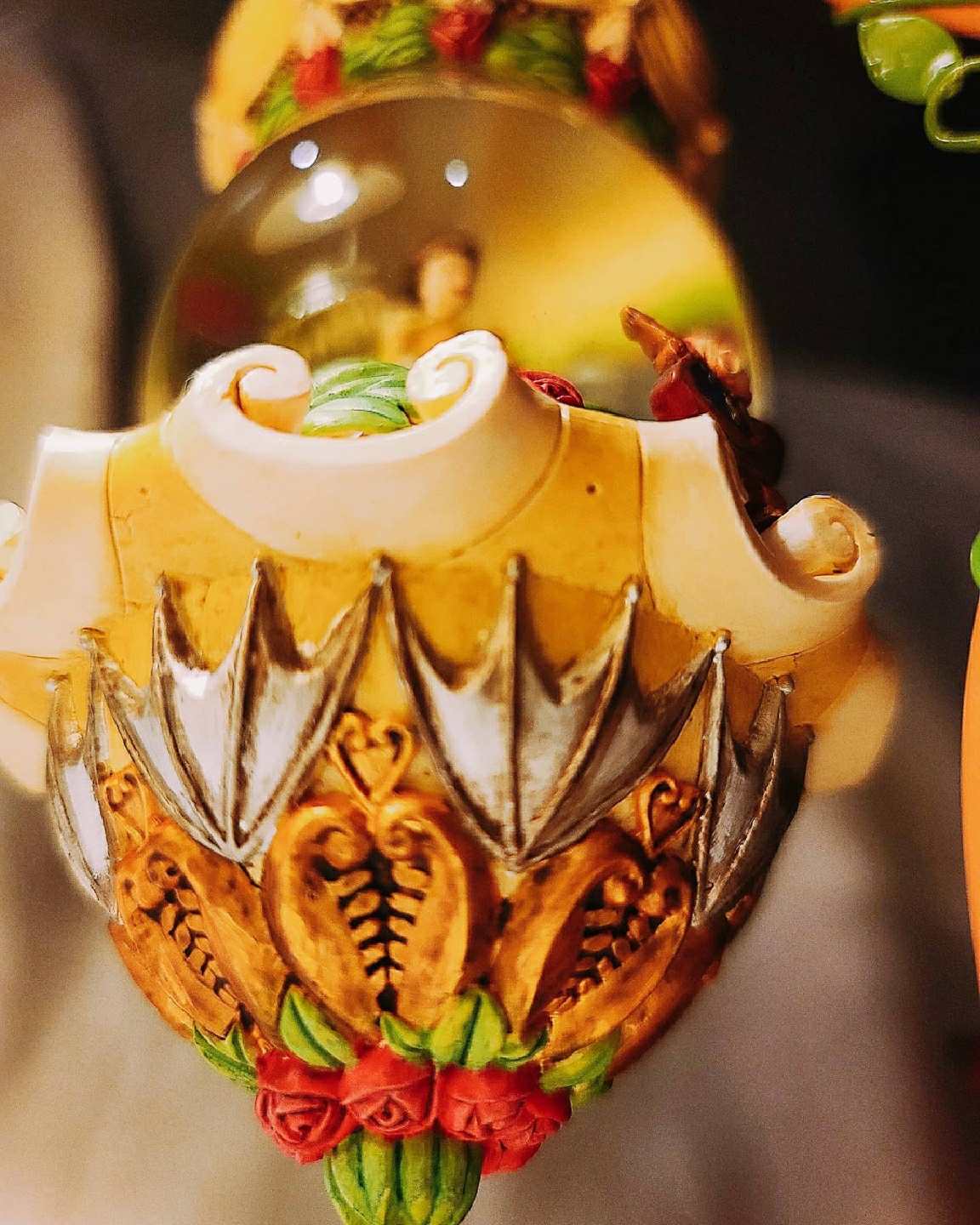 beauty and the beast😍hanging snowglobe
