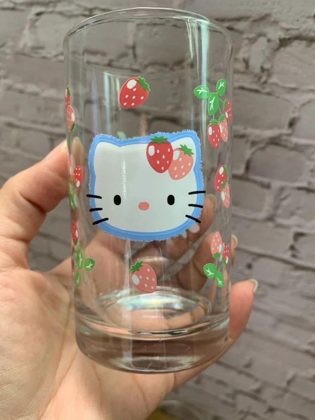 헬로키티 유리컵